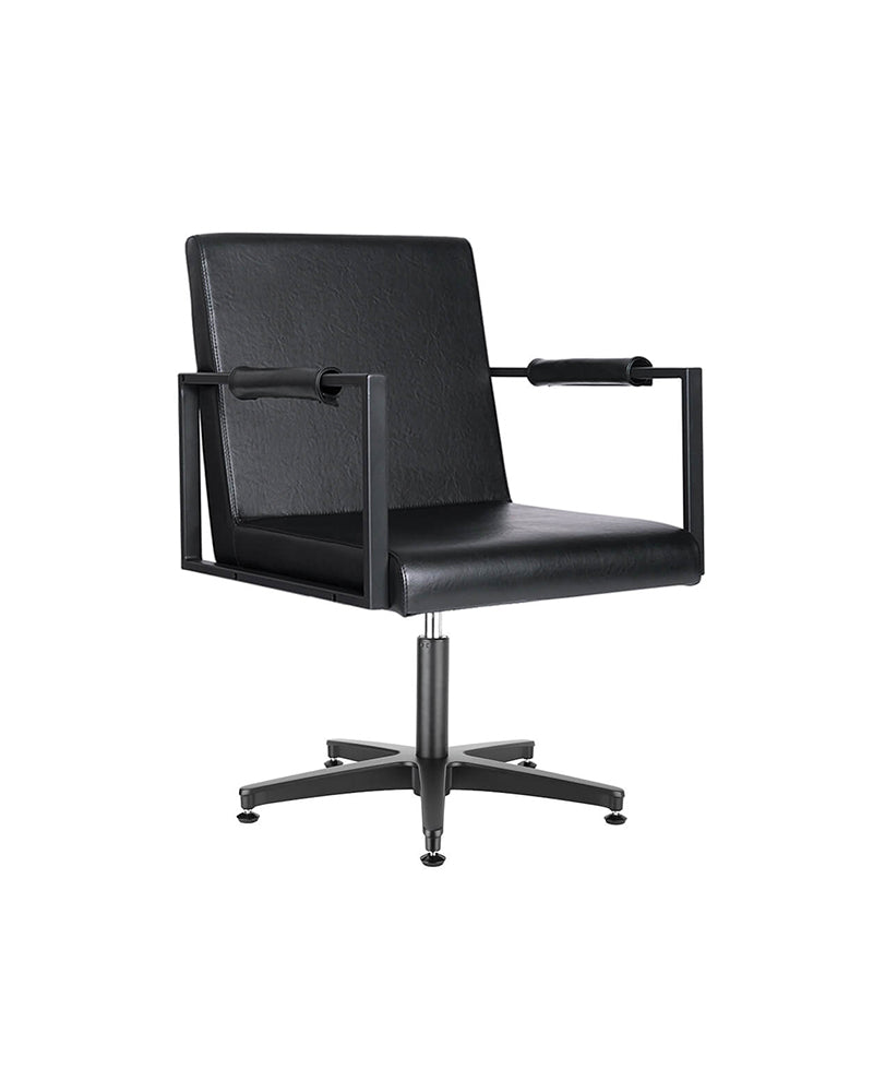 Harper - Sillón de espera negro - Base estrella negra